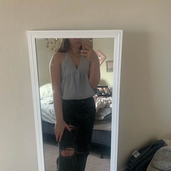 Red Collection from Zara blue striped tank top - Picture 4 of 5